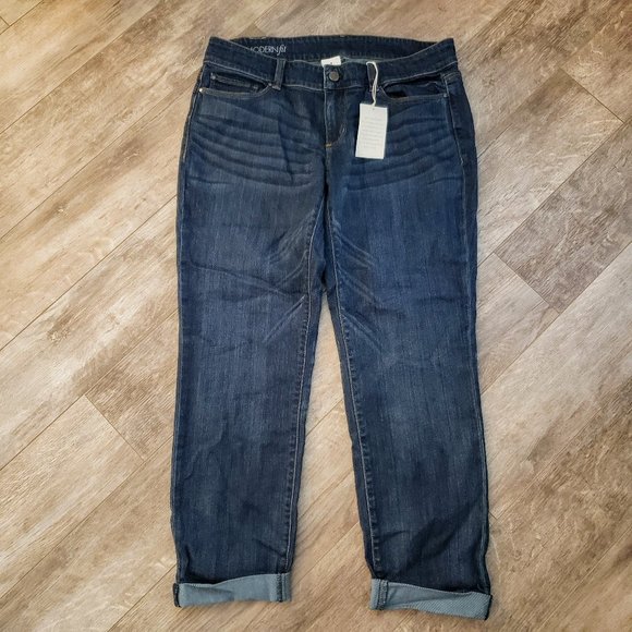 NWT Ann Taylor Modern Slim Boyfriend Jeans 8 - Picture 3 of 9
